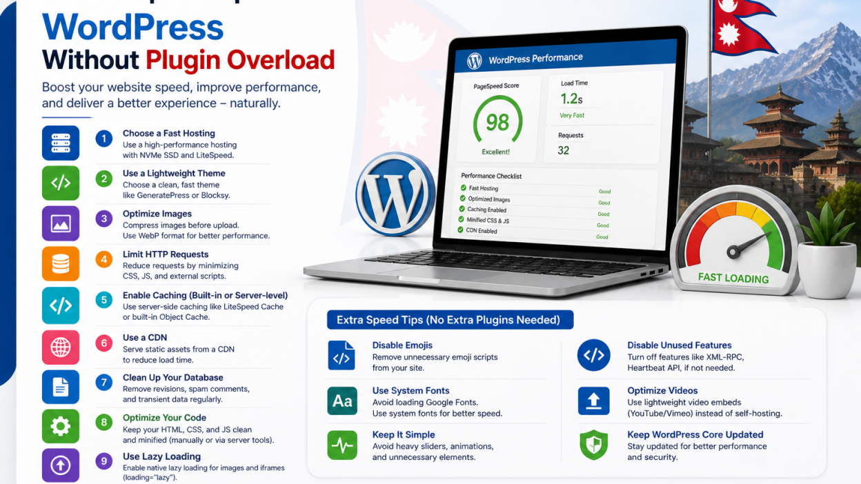 How to Speed Up WordPress Without Plugin Overload – NepalCloud